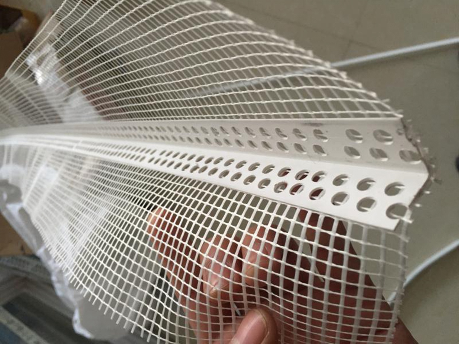 Fiberglass Mesh With PVC Corner Bead PVC